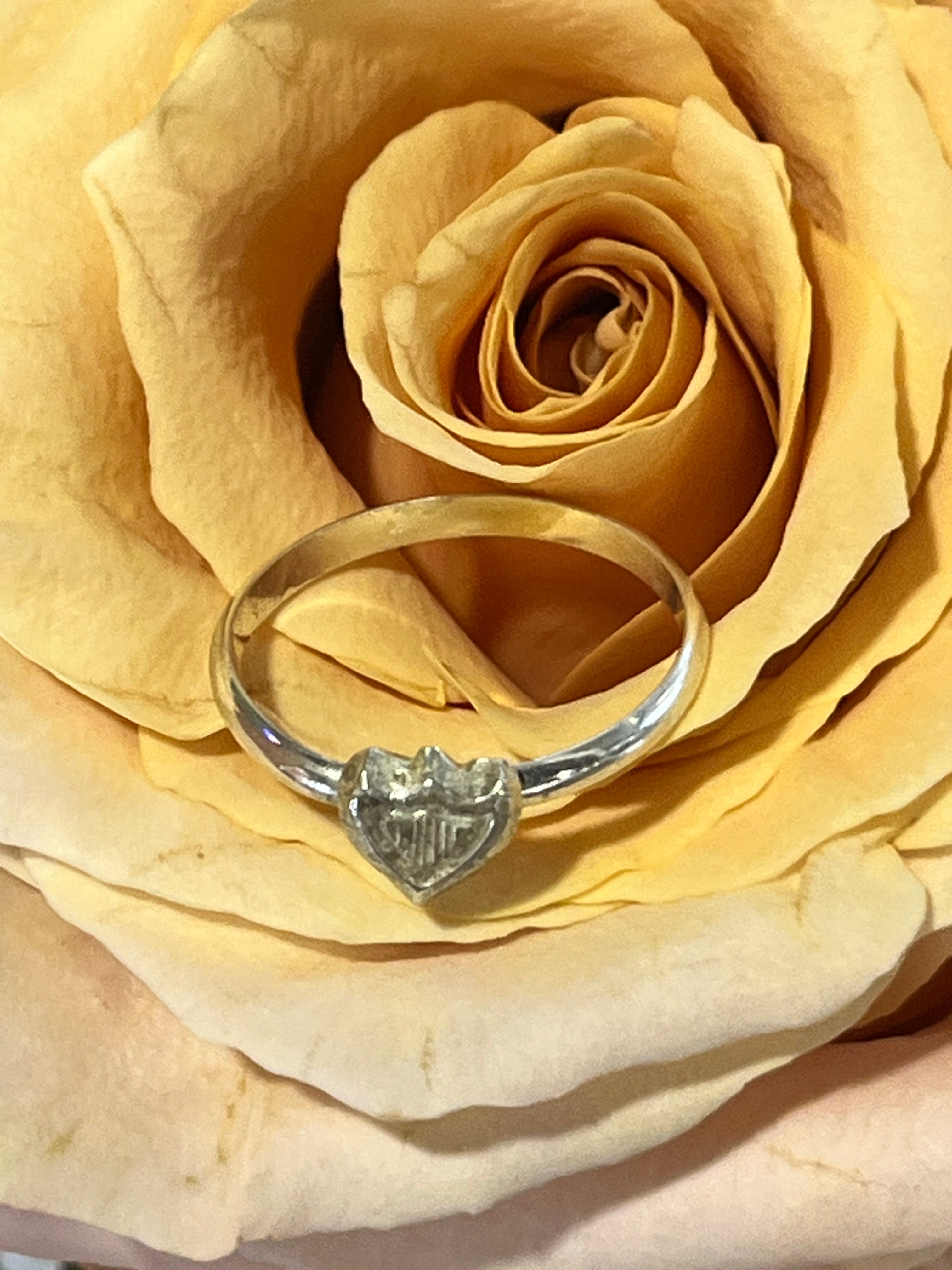 Sterling shield ring