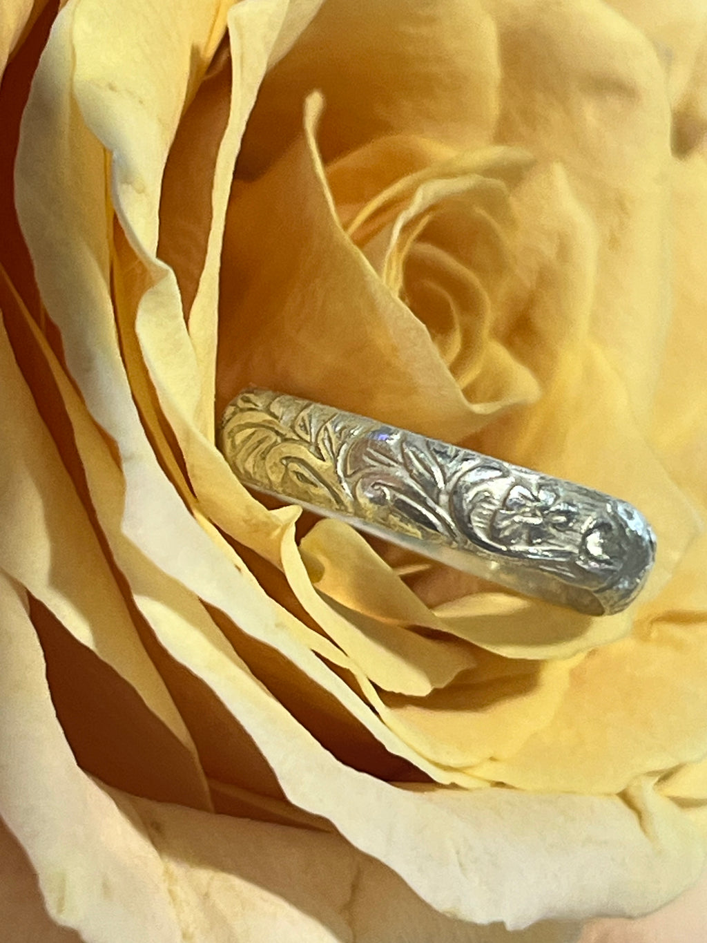 Silver vine ring