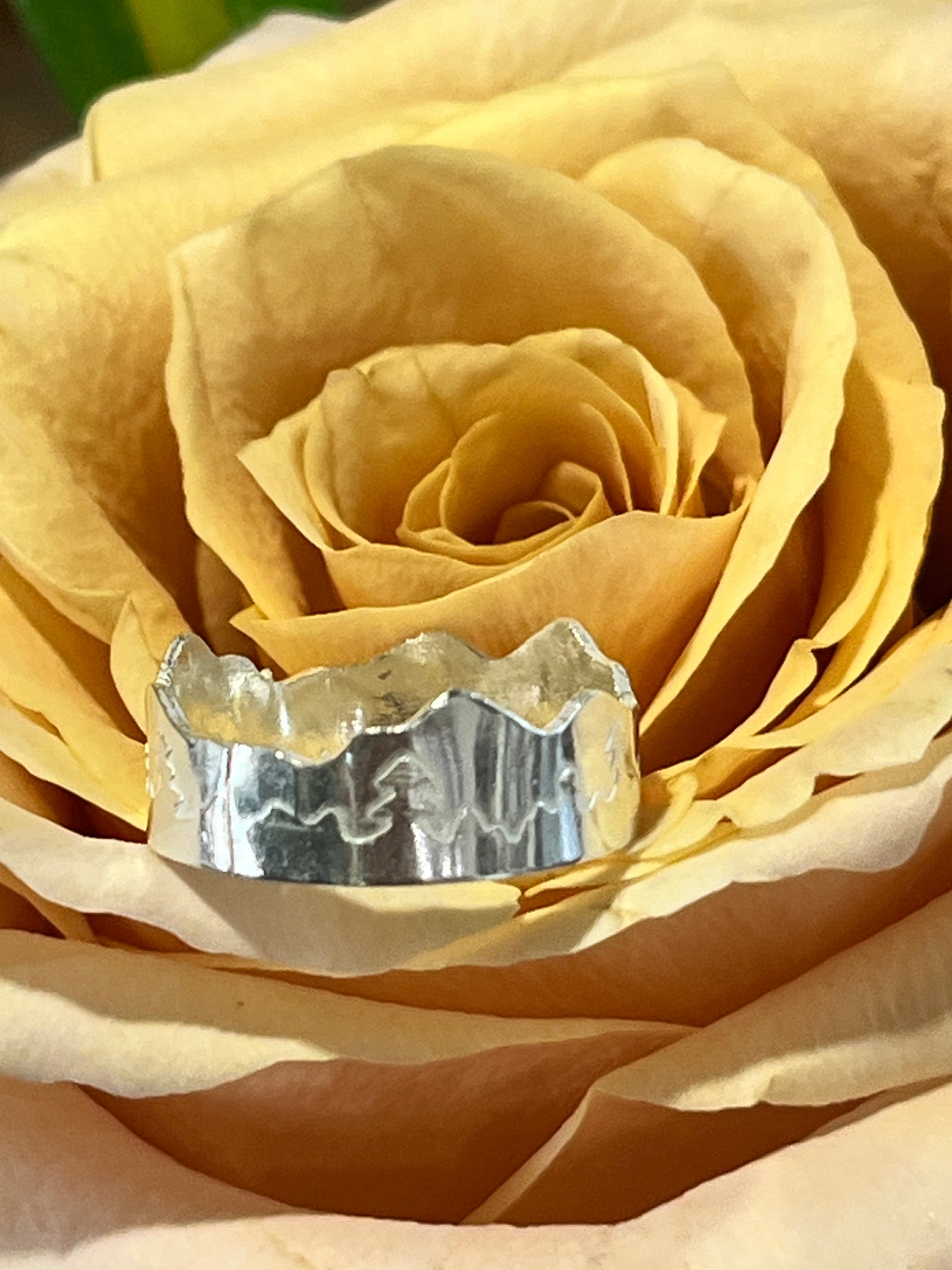 Sterling silver mountian ring