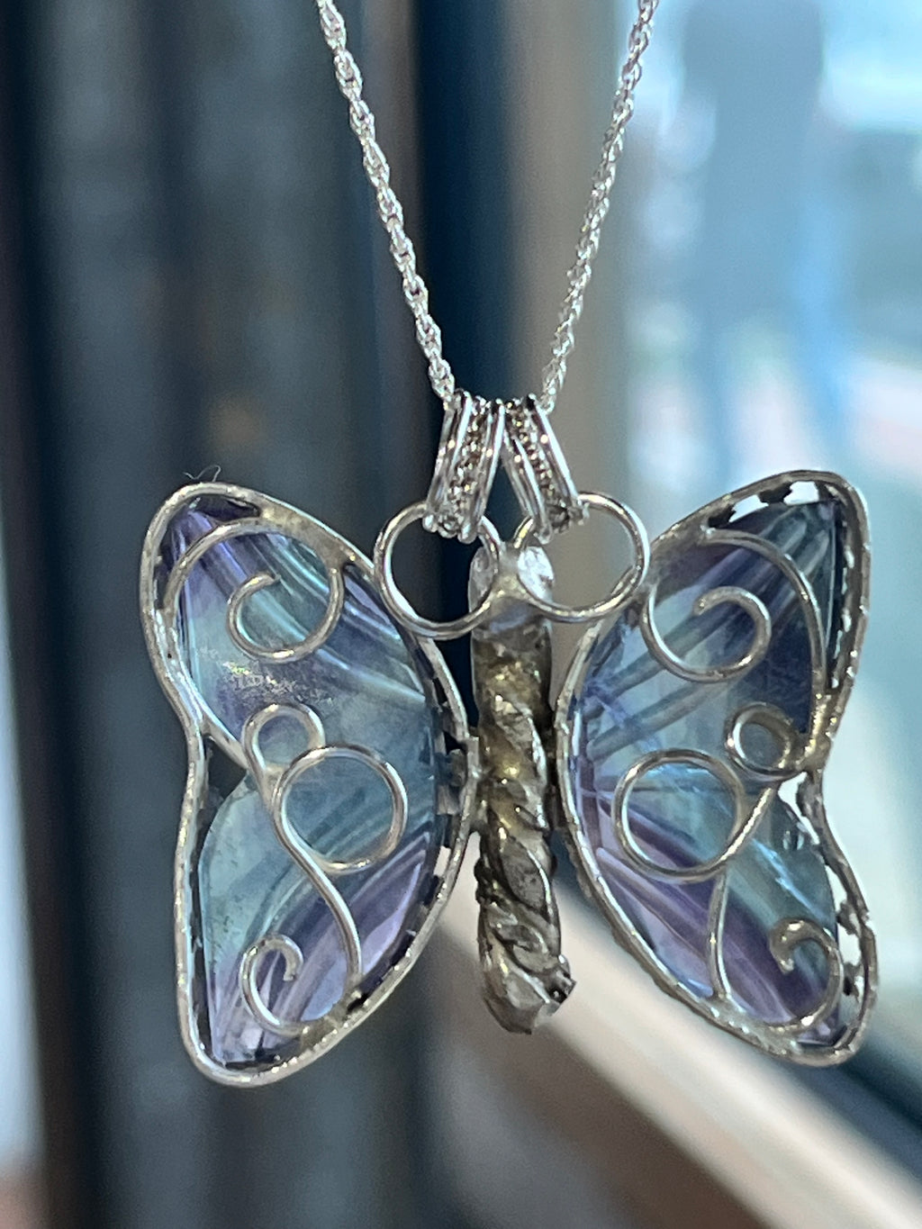 Fluorite Butterfly necklace