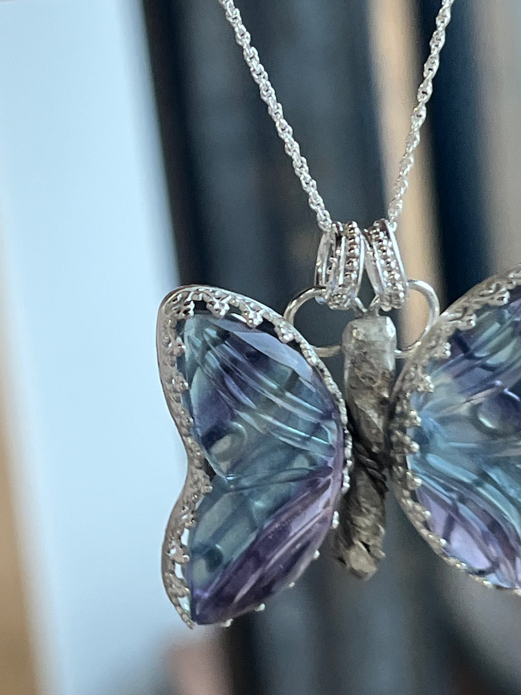 Fluorite Butterfly necklace