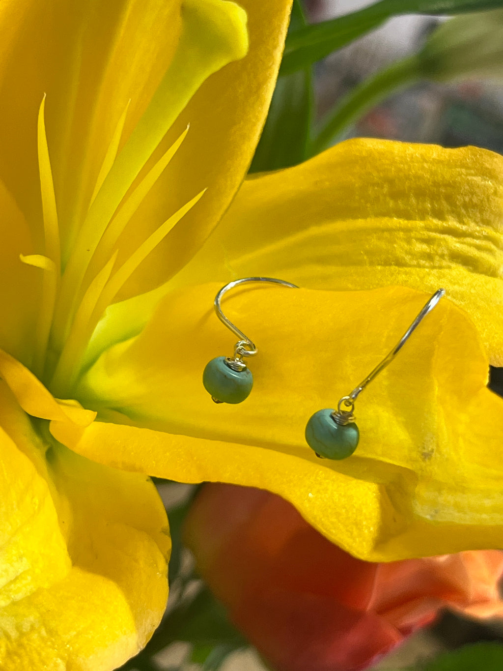 Turquoise and sterling silver earrings