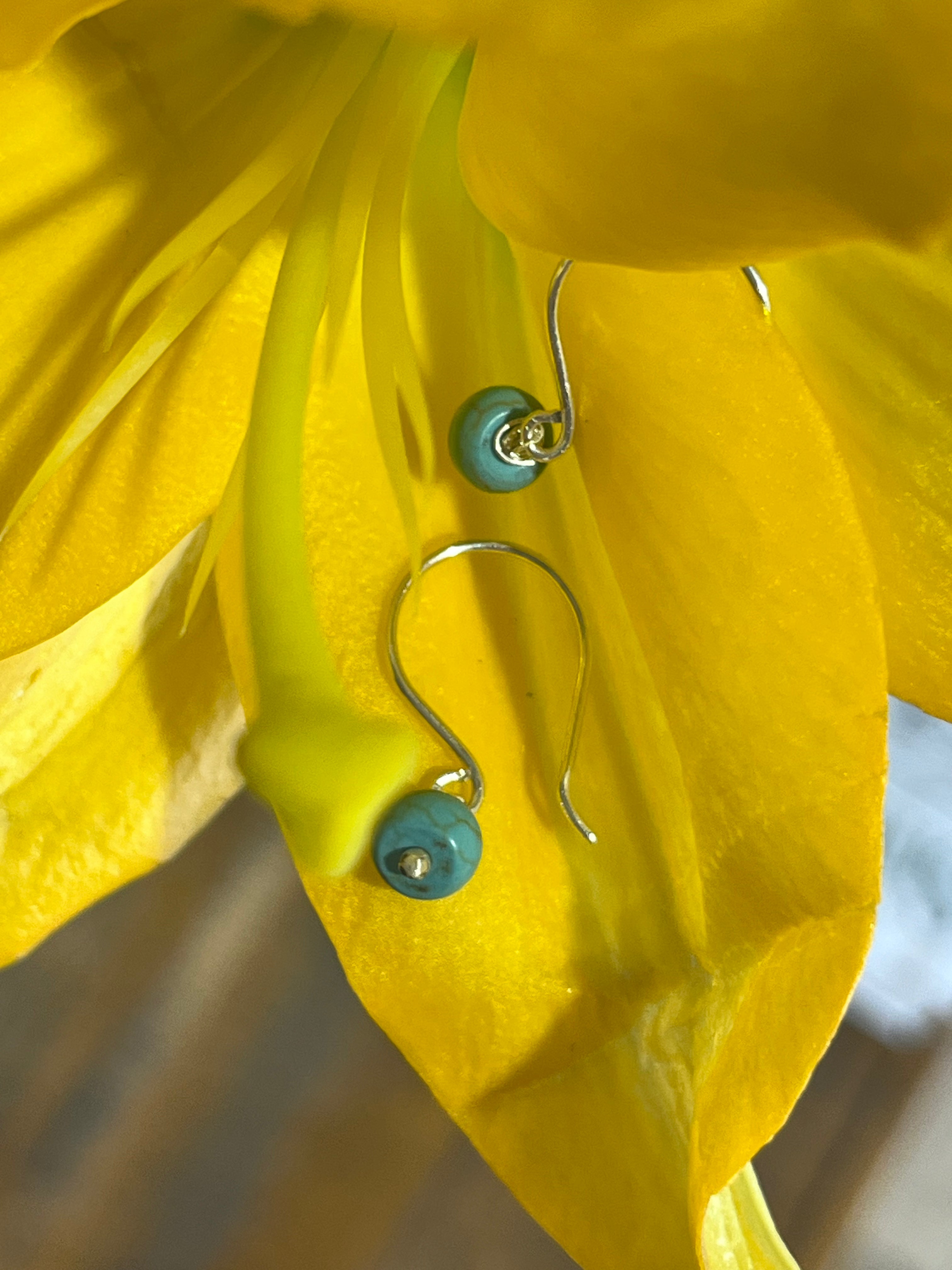 Turquoise and sterling silver earrings