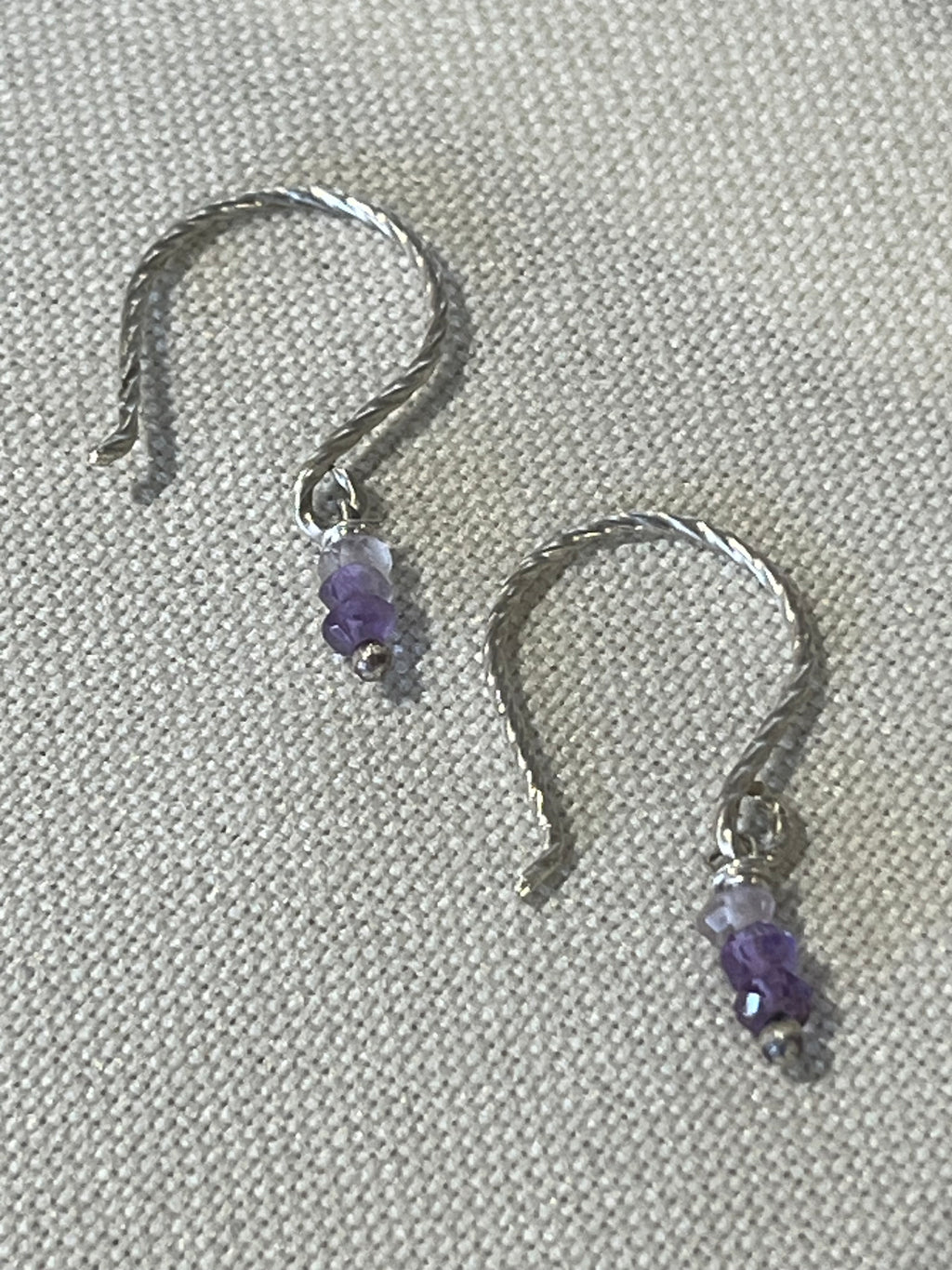 Sterling silver and amethyst earrings
