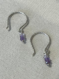 Sterling silver and amethyst earrings