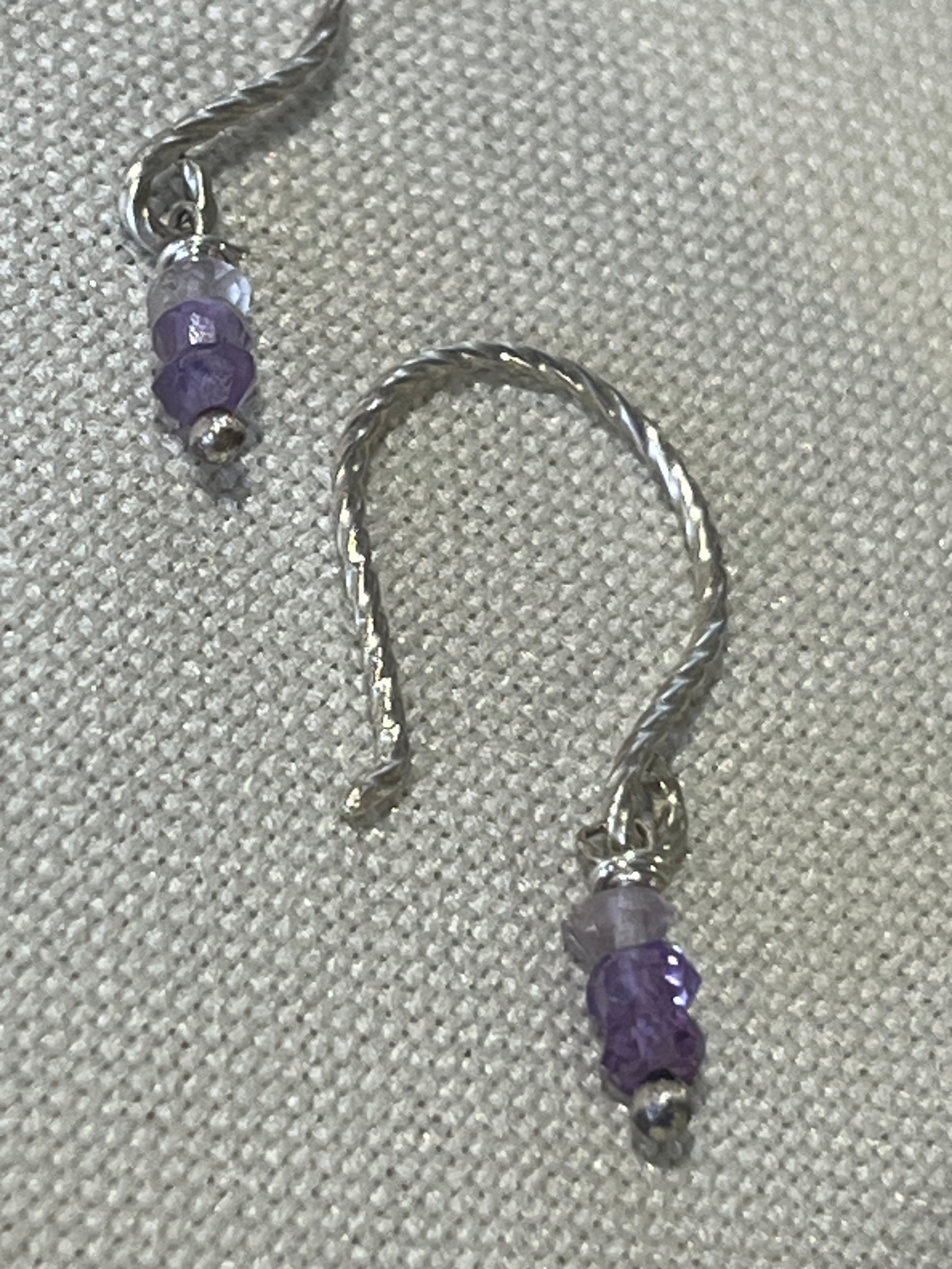 Sterling silver and amethyst earrings