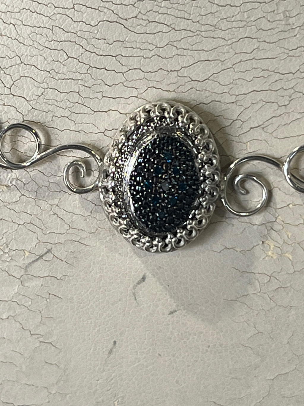 Sterling Silver and diamond necklace